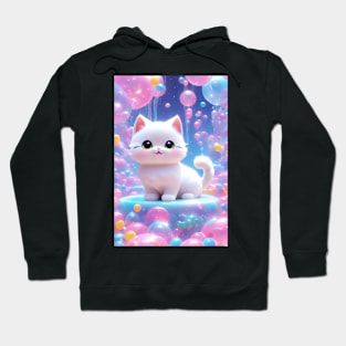 Cute Kawaii cat with balloons Hoodie